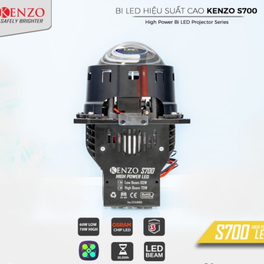 Bi Led hiệu suất cao Kenzo S700 – Bám đường tối ưu