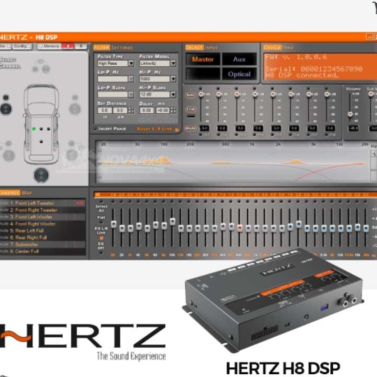 Bộ xử lý tín hiệu âm thanh xe hơi Hertz H8 DSP