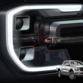 Cụm đèn pha Full LED 2 Projector phong cách MATRIX cho Ford Ranger 2023