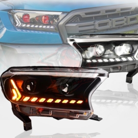 Cụm đèn Bi LED 2 Beam cho Ford Ranger – Raptor phong cách RAM