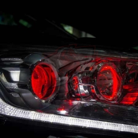 Mẫu đèn độ Ford Everest Titanium 2017 – Độ Bi Xenon và mắt quỷ