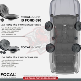 Hệ thống Loa Focal Inside Plug & Play dành cho Ford Everest Next-Gen 2023