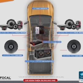 Gói độ âm thanh Hi-End cao cấp cho xe bán tải – Loa Focal và GAS