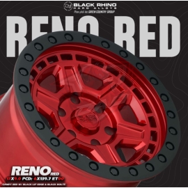 Mâm Black Rhino Reno 17×9.0 | 6/139.7 | ET00 | CB112.1 (Màu Đỏ Candy)