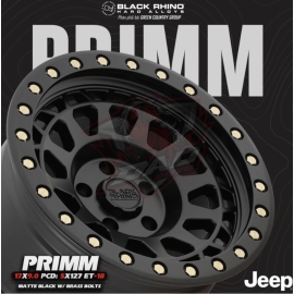 Black Rhino® - Mâm Black Rhino Primm cho Jeep 17×9 | 5×127 | ET-18 | CB71.5 (Đen mờ)